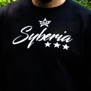 bluza bez kaptura czarno-biala